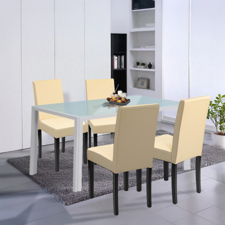 Leziter Set de masă Mira 4 1 alb-bej [1]