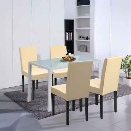 Leziter Set de masă Mira 4 1 alb-bej [1]