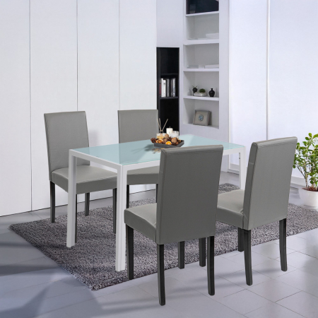 Leziter Set de masă Mira 4 1 alb-gri [1]