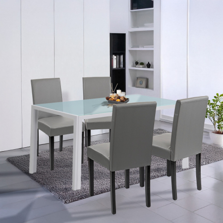 Leziter Set de masă Mira 4 1 alb-gri [1]