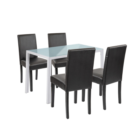 Leziter Set de masă Mira 4 1 alb-negru [0]