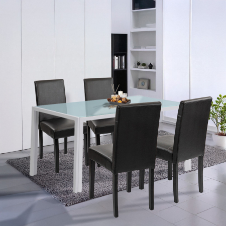 Leziter Set de masă Mira 4 1 alb-negru [1]