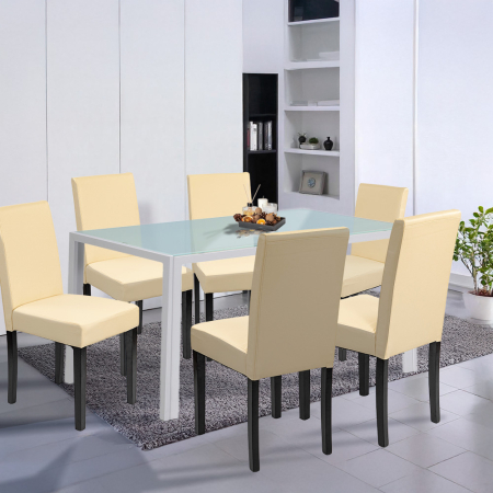 Leziter Set de masă Mira 6 1 alb-bej [1]