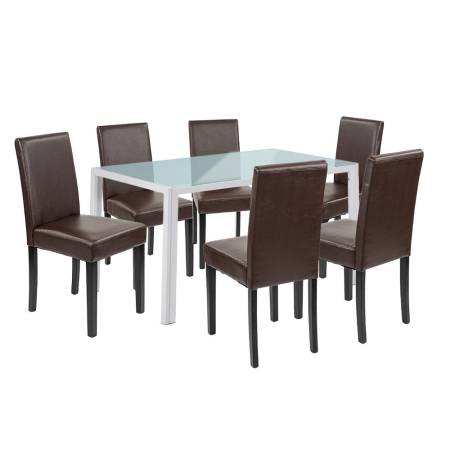 Leziter Set de masă Mira 6 1 alb-maro [0]