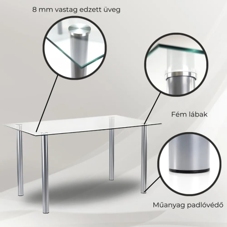 Leziter Set de masă Nikol 4+1 bej [2]