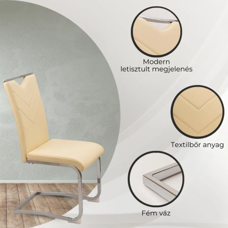 Leziter Set de masă Nikol 6+1 bej [3]