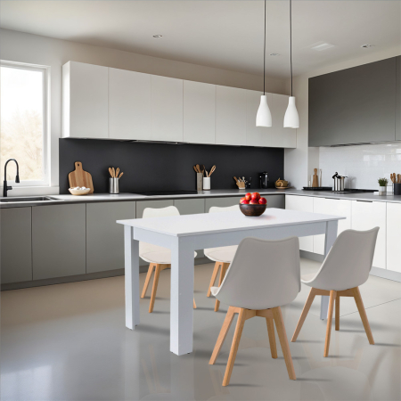 Leziter Set de masă Zara 4 1 alb-alb [1]