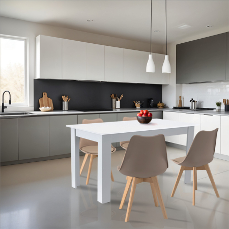 Leziter Set de masă Zara 4 1 bej-alb [1]