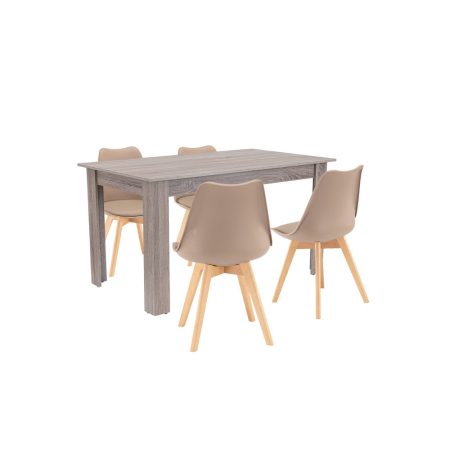 Set masă - Leziter Set de masă Zara 4+1 bej-stejar York