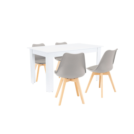 Produse temporar indisponibile - Leziter Set de masă Zara 4 1 gri-alb