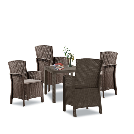 Produse temporar indisponibile - Leziter Set de mobilier de grădină Leoni cu 4 locuri, maro