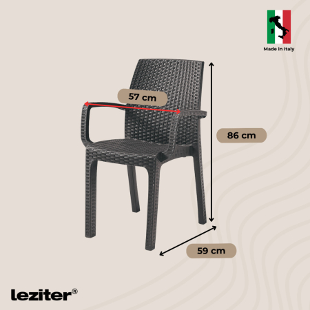 Leziter Set de mobilier de grădină Letta II 10+1 grafit [1]