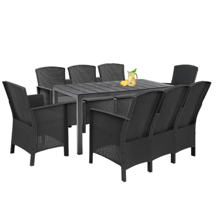 Produse temporar indisponibile - Leziter Set de mobilier de grădină Lima IX 8+1 grafit