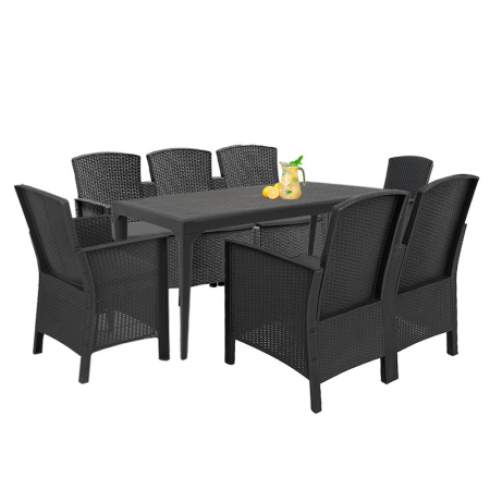 Produse temporar indisponibile - Leziter Set de mobilier de grădină Lima VII 7+1 grafit