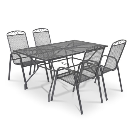 Set mobilier grădină - Leziter Set de mobilier de grădină Melfi 4+1 antracit