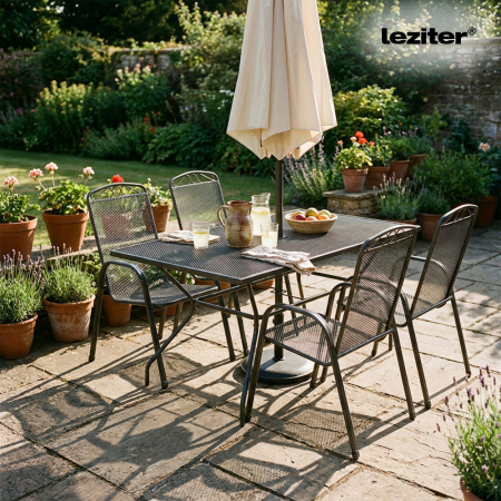 Leziter Set de mobilier de grădină Melfi 4+1 antracit [1]