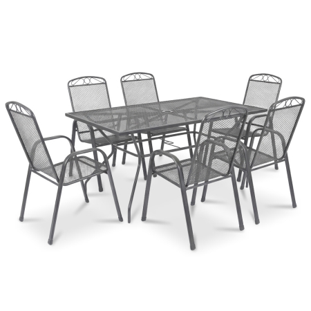 Set mobilier grădină - Leziter Set de mobilier de grădină Melfi 6+1 antracit