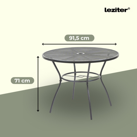 Leziter Set de mobilier de grădină Melko 4+1 antracit [3]
