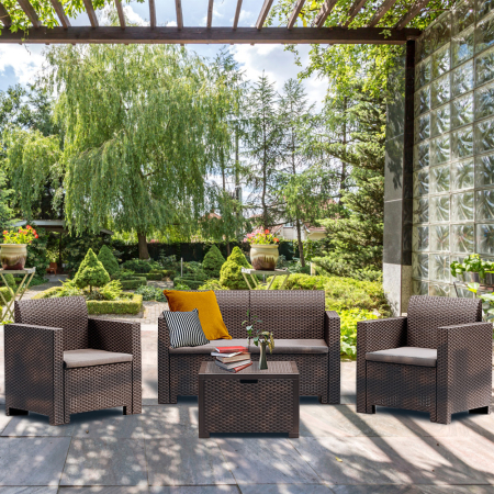 Leziter Set de mobilier de grădină Nero cu 4 locuri [2]