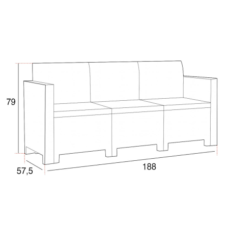 Leziter Set de mobilier de grădină Nero III Large cu 7 locuri, grafit [5]