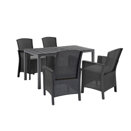 Produse temporar indisponibile - Leziter Set de mobilier de grădină Orlo 4+1 grafit