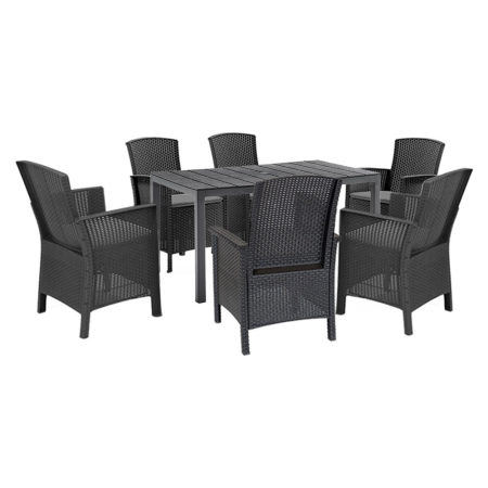 Produse temporar indisponibile - Leziter Set de mobilier de grădină Orlo 6+1 grafit