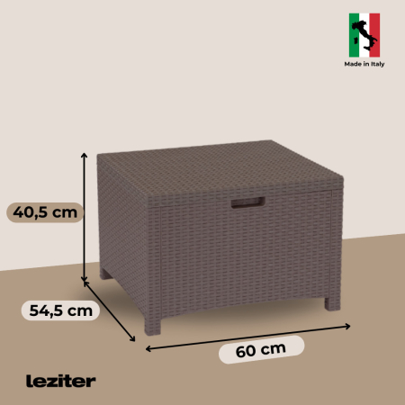 Leziter Set de mobilier de grădină Venus cu 5 locuri, maro [1]