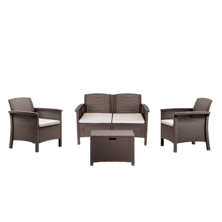 Produse temporar indisponibile - Leziter Set de mobilier de grădină Venus II cu 4 locuri, maro