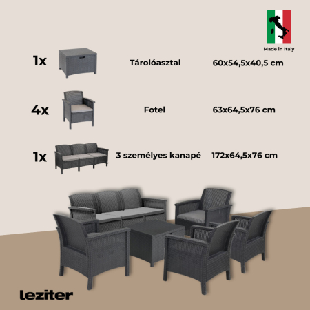Leziter Set de mobilier de grădină Venus II Large cu 7 locuri [8]