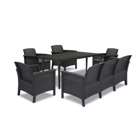 Leziter Set de mobilier de grădină Venus III cu 7 locuri, grafit [9]