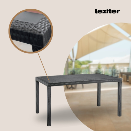 Leziter Set de mobilier de grădină Venus IV cu 8 locuri, grafit [5]