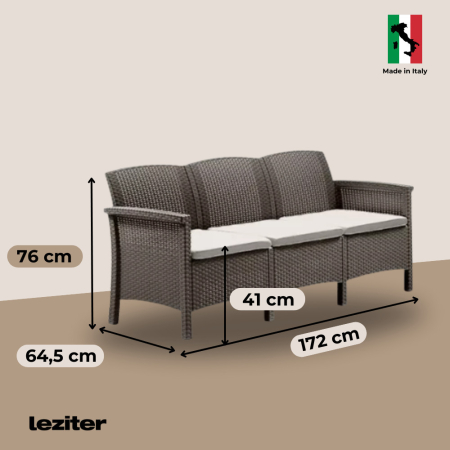Leziter Set de mobilier de grădină Venus Large cu 7 locuri, culoare cappuccino [3]