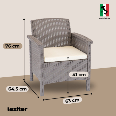 Leziter Set de mobilier de grădină Venus Large cu 7 locuri, culoare cappuccino [1]