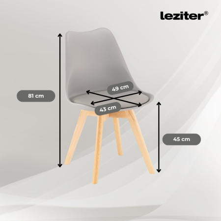 Leziter Set de sufragerie Zelma 4+1 negru-gri [2]