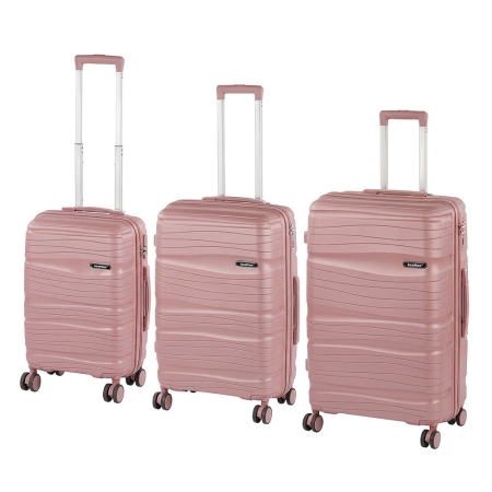 Set de valiză - Leziter Set de valize cu roți TraveLux Voyager XI, roz-malva