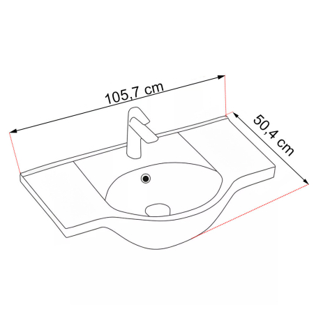 Leziter Set mobilier baie Bianca Prime 105, alb lucios [5]