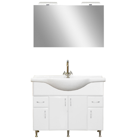 Baie - Leziter Set mobilier baie Bianca Prime 105, alb lucios