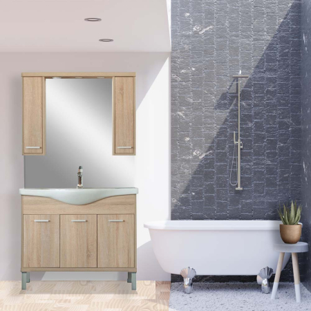 Leziter Set mobilier baie Nerva 105, stejar Sonoma [7]