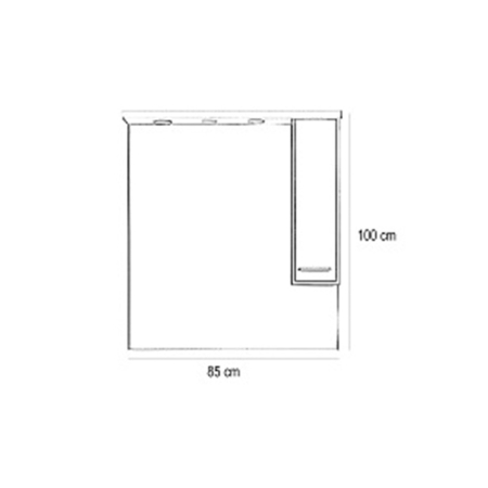 Leziter Set mobilier baie Nerva 85, stejar Sonoma [2]
