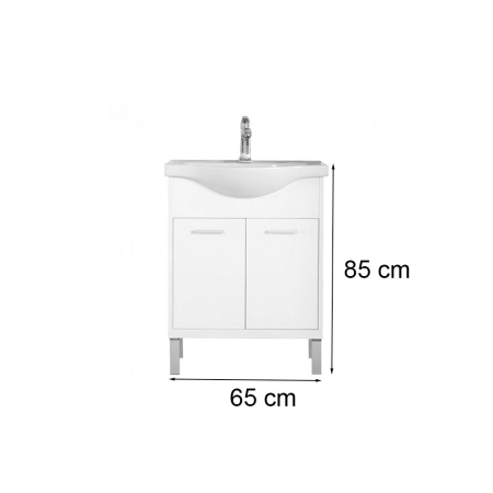 Leziter Set mobilier baie Nerva Prime 65, alb [2]