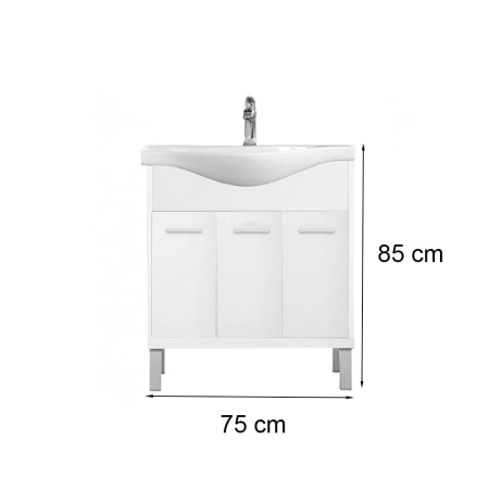 Leziter Set mobilier baie Nerva Prime 75, alb [2]