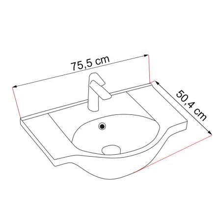 Leziter Set mobilier baie Nerva Prime 75, stejar Sonoma [3]