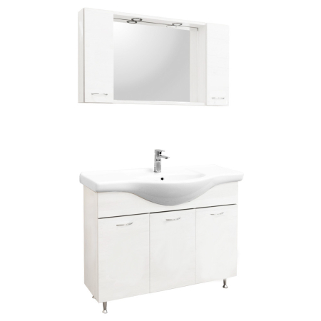 Produse temporar indisponibile - Leziter Ruben 105 mobilier de baie complet Alb