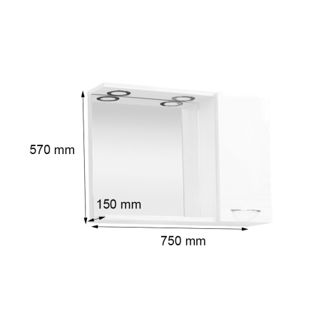 Leziter Ruben 75 mobilier de baie complet Sonoma Oak [2]