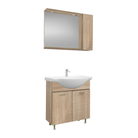 Produse temporar indisponibile - Leziter Ruben 75 mobilier de baie complet Sonoma Oak