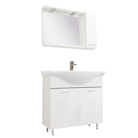 Produse temporar indisponibile - Leziter Ruben 85 mobilier de baie complet Alb