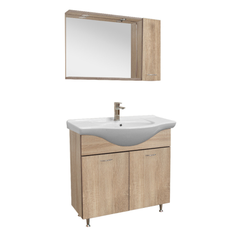 Produse temporar indisponibile - Leziter Ruben 85 mobilier de baie complet Sonoma Oak