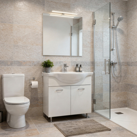 Leziter Set mobilier baie Ruben Prime 75, Alb [1]