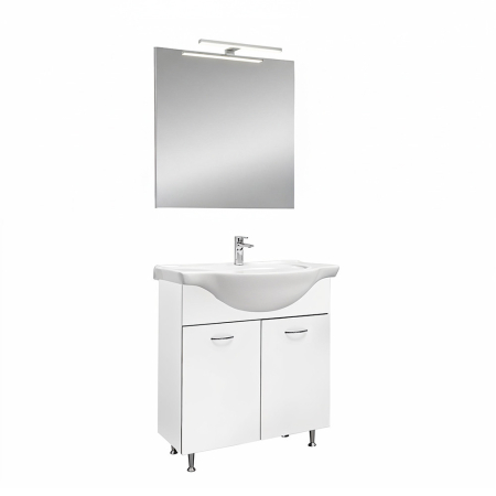 Set mobilier baie - Leziter Set mobilier baie Ruben Prime 75, Alb