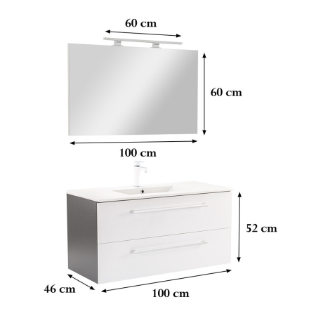 Leziter Set mobilier baie Vario Clam 100 complet [2]